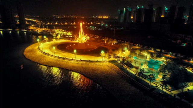 大片来了!凤凰湖公园夜景先睹为快